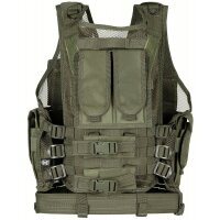 Weste "USMC" - mit Koppel - Pistolenholster - Netzgewebe - viele Taschen und Magazintaschen - 100 % Polyester