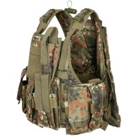 Weste "Ranger" mit Trinksystem - div. Taschen - Weitenregulierung an der Hüfte - Molle - 100% Polyester