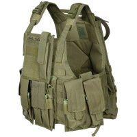Weste "Ranger" mit Trinksystem - div. Taschen - Weitenregulierung an der Hüfte - Molle - 100% Polyester