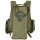 Weste "Ranger" mit Trinksystem - div. Taschen - Weitenregulierung an der Hüfte - Molle - 100% Polyester