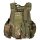 Weste "Ranger" mit Trinksystem - div. Taschen - Weitenregulierung an der Hüfte - Molle - 100% Polyester