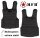 Weste "Molle" - schwarz - taktische Weste mit Modularsystem - Rettungsgriff - 100 % Polyester