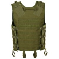 Weste "Molle Light" - taktische Weste mit Modularsystem- Höhen-/ Weitenregulierung - Rettungsgriff - 100 % Polyester