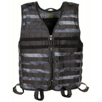 Weste "Molle Light" - taktische Weste mit Modularsystem- Höhen-/ Weitenregulierung - Rettungsgriff - 100 % Polyester