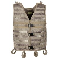 Weste "Molle Light" - taktische Weste mit Modularsystem- Höhen-/ Weitenregulierung - Rettungsgriff - 100 % Polyester