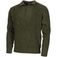 Pullover "Troyer"- verdeckter Reißverschluss am Kragen - grobstrick - 100 % Polyacryl