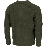 Pullover "Troyer"- verdeckter Reißverschluss am Kragen - grobstrick - 100 % Polyacryl