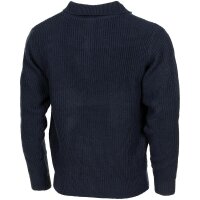 Pullover "Troyer"- verdeckter Reißverschluss am Kragen - grobstrick - 100 % Polyacryl