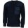 BW Pullover - blau - mit Brusttasche - Ellbogenbesatz - 2 kleine D -  Fahnen zum Aufnähen inklusive - 80 % Wolle, 20 % Polyacryl