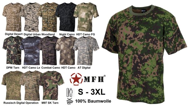US T-Shirt - halbarm - klassische Variante - Rundhals - Single Jersey - 100 % Baumwolle