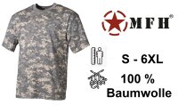 US T-Shirt - halbarm - klassische Variante - Rundhals - Single Jersey - 100 % Baumwolle