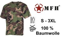 US T-Shirt - halbarm - klassische Variante - Rundhals - Single Jersey - 100 % Baumwolle
