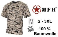 US T-Shirt - halbarm - klassische Variante - Rundhals - Single Jersey - 100 % Baumwolle