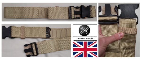 Original Feldkoppel - 5,8 cm Breite - neuwertig mit Lagerspuren -100 % Polyester - coyote tan  - Britische Armee