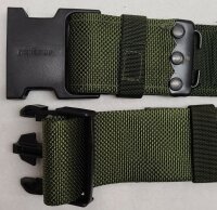 Original Feldkoppel - 5,8 cm Breite - neuwertig mit Lagerspuren -100 % Polyester - oliv  - Britische Armee