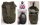 Britische Feldflaschen Set - inkl. Tasche - ca. 1 Liter - schwarz - NSN: 8465-99-709-4430 - Original Militär