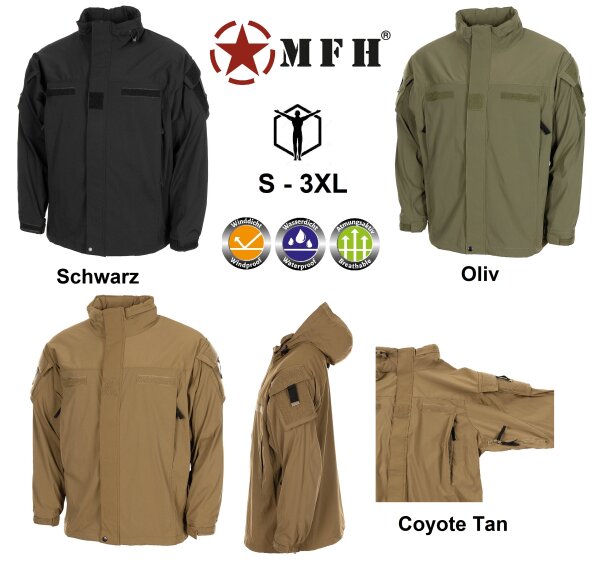 US Softshell Jacke - GEN III - Level 5 - Combat Uniform - wasserdicht, winddicht und atmungsaktiv - Armbelüftung