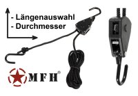 Spannseil mit Ratschensicherung - schwarz - stufenlos...