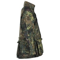 Bundeswehr Kampfjacke - Einsatz-/Übungsjacke - lang - flecktarn - Obermaterial: 65 % Baumwolle, 35 % Polyester