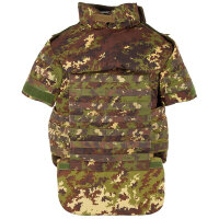Italienische Kugelsichere Schutzweste -  NC4-09 - Vegetato - inkl. Oberarmrschutz - Original Militär