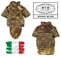 Italienische Kugelsichere Schutzweste -  NC4-09 - Vegetato - inkl. Oberarmrschutz - Original Militär