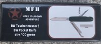 Taschenmesser - MFH Bundeswehr - Bundesadler - Messerklinge mit Glattschliff - Säge - doppelt gezahnt mit Feile