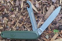 Taschenmesser - MFH Bundeswehr - Bundesadler - Messerklinge mit Glattschliff - Säge - doppelt gezahnt mit Feile