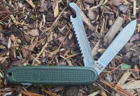 Taschenmesser - MFH Bundeswehr - Bundesadler - Messerklinge mit Glattschliff - Säge - doppelt gezahnt mit Feile