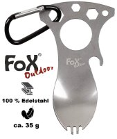 Multifunktionslöffel - mit Karabiner - Göffel -...