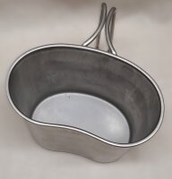 NL Holländische Feldflaschen Set - ca. 0,8 Liter - Kunststoff - inkl. Metall Becher mit Klappgriffen - NL Tarn - Original Militär