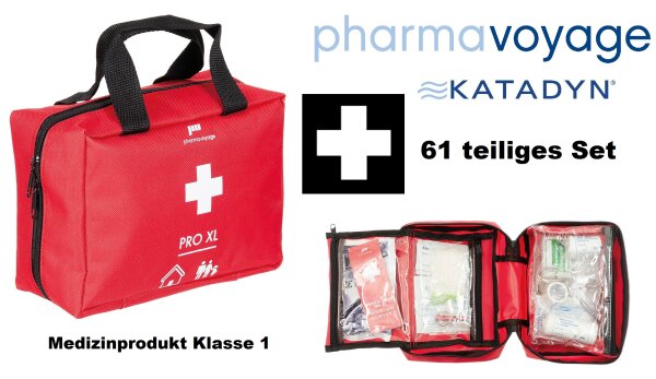 Katadyn® Erste Hilfe Set "Pro XL" - 61 Artikel - inkl.Reißverschlusstasche