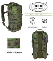 Daypack - Kleiner 15 Liter Rucksack - Mollesystem -...