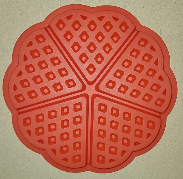 Silikonform - Waffel - Rund