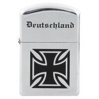 Benzinfeuerzeug - Chrom Poliert "Deutschland" -...